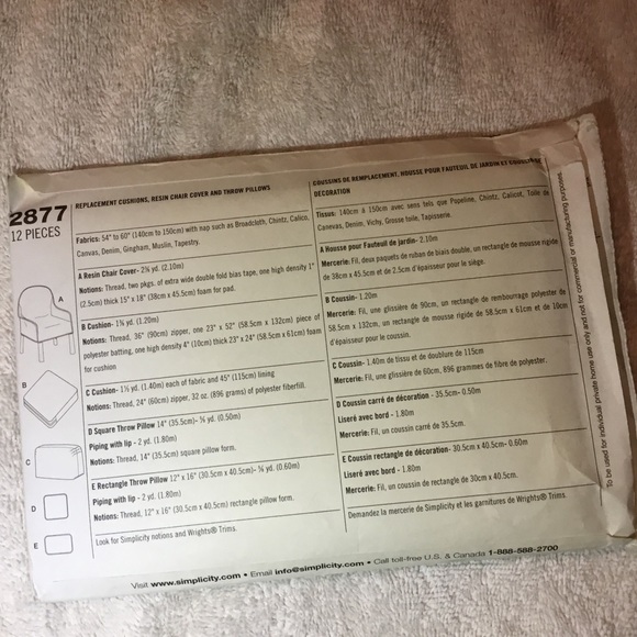 Simplicity S2877 sewing pattern - Picture 2 of 3